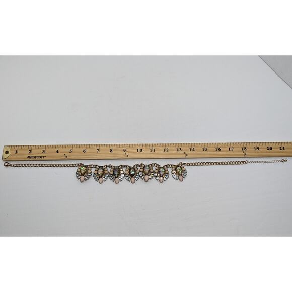 Women's Fashion Jewelry Statement Bib Necklace Opalescent - Picture 9 of 12